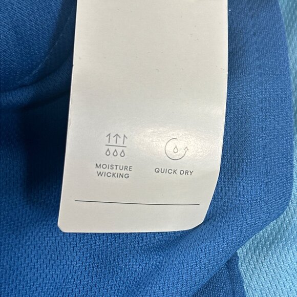 All In Motion Mens Sz XXL Short Mesh Moisture Wicking Two Front Pockets Blue New - Picture 13 of 16